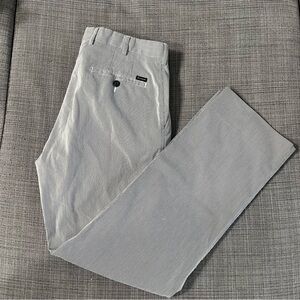 Faconnable Lightweight Black & White Striped Men’s Chinos Sz 34R